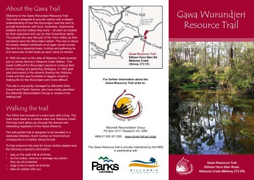 Gawa Wurundjeri Resource Trail - Nillumbik Shire Council