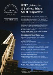 IPFET University & Business School Grant Programme - Investment ...