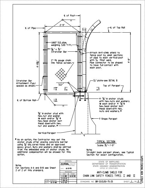 general notes chain link safety fence-new structures general notes