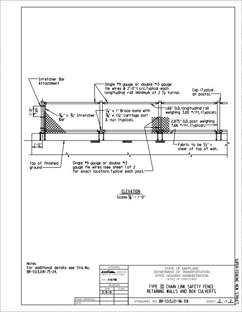 general notes chain link safety fence-new structures general notes