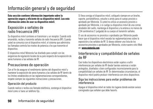 English/LA Spanish MOTORAZR VE20 User's Guide - Centennial de ...