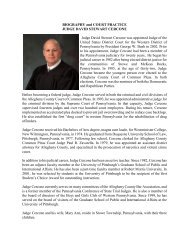 Judge David Stewart Cercone - Western District of Pennsylvania