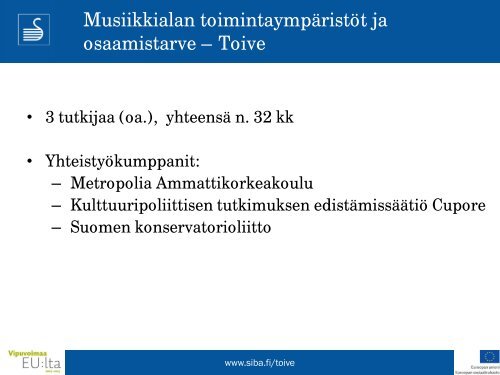 Musiikkialan toimintaympÃ¤ristÃ¶t ja osaamistarpeet