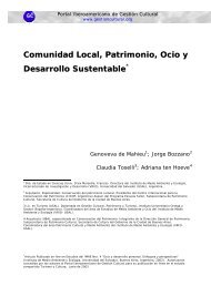 Comunidad local, patrimonio, ocio y desarrollo sustentable - Portal ...