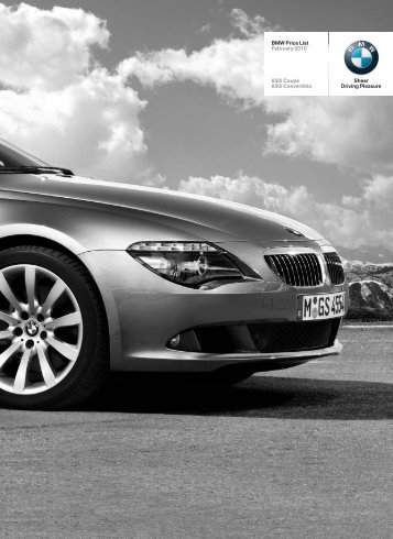 BMW Price List February 2010 650i CoupÃ© 650i ... - BMW South Africa