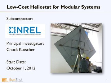 Low-Cost Heliostat for Modular Systems