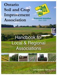 Local Association Secretary handbook - Ontario Soil and Crop ...