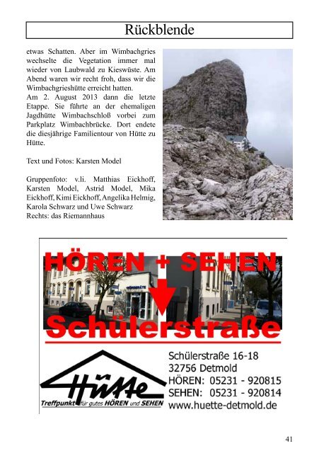 Bergspiegel - Alpenverein Sektion Lippe-Detmold