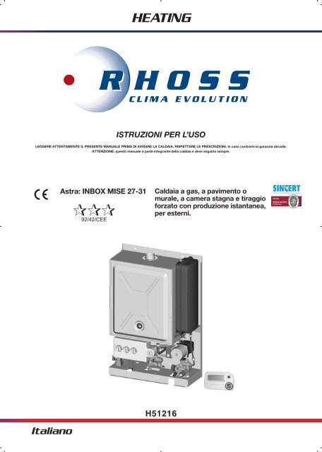 H51216-v07 Manuale Istr. per l'uso Astra Inbox MISE 27 ... - Rhoss