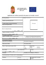 Application for residence permit for the purpose of scientific research