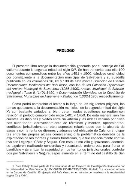 Archivo Municipal de Salvatierra-Agurain (1451-1500). IN: Archivo ...