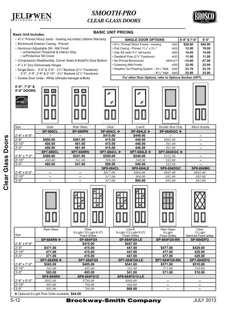 JELD-WEN Smooth-Pro Fiberglass - Brosco