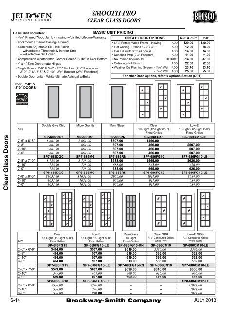 JELD-WEN Smooth-Pro Fiberglass - Brosco