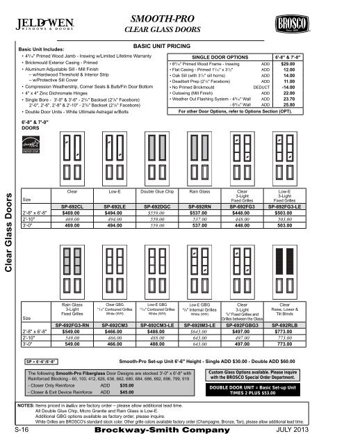 JELD-WEN Smooth-Pro Fiberglass - Brosco