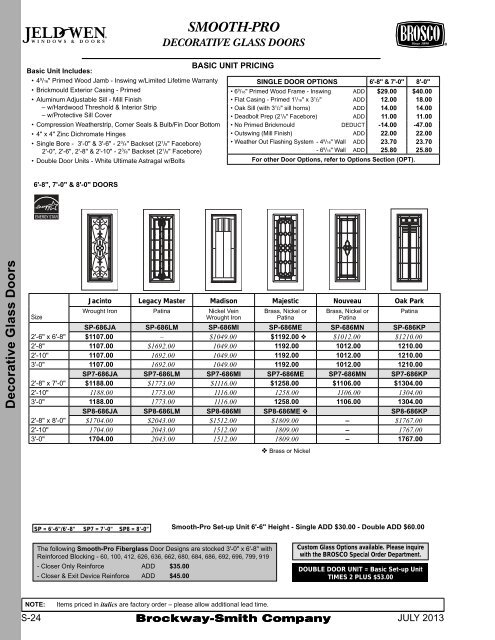 JELD-WEN Smooth-Pro Fiberglass - Brosco