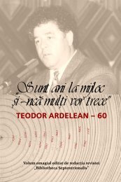 âSunt ani la mijloc Åi-ncÄ mulÅ£i vor treceâ TEODOR ARDELEAN