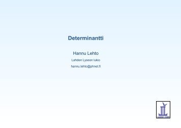 Determinantti - Lahti