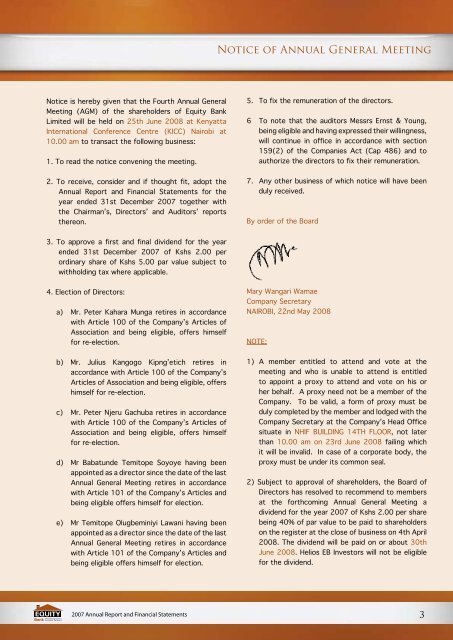 Contents - Equity Bank Group