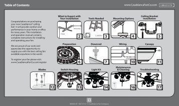 Owner's Manual - Casablanca Fan