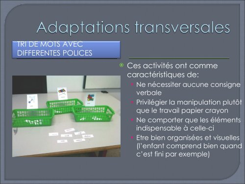 Adaptations et outils pour la scolarisation des enfants avec autisme