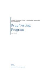 UD Student-Athlete Drug Testing Policy - University of Delaware ...