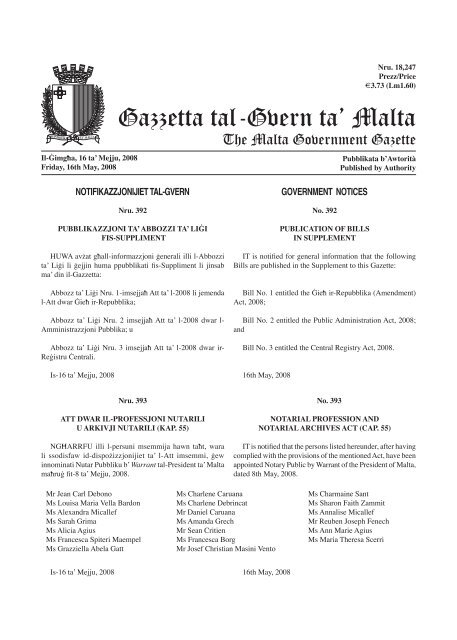 Gazzetta Tal Gvern Ta Malta