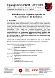 Medizinische und Physiotherapeutische Kooperation - SG Bottwartal