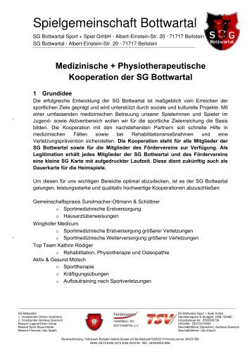 Medizinische und Physiotherapeutische Kooperation - SG Bottwartal