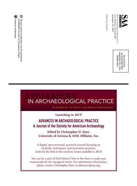 The SAA Archaeological Record - Society for American Archaeology