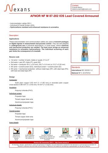 AFNOR NF M 87-202 IOS Lead Covered Armoured - Nexans