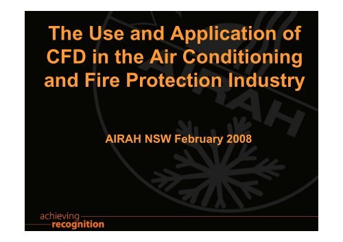The Use and Application of CFD in the Air Conditioning and ... - Cham