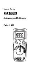 Extech EX420/EX430 Multimeter Manual PDF - Instrumart