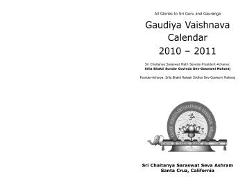 Booklet calendar - Seva Ashram