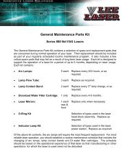 General Maintenance Parts Kit - Lee Laser, Inc.