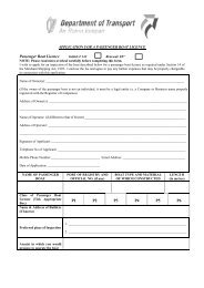 Passenger Boat Licence P1 P2 P3 P4 P5 P6 - Department of Transport