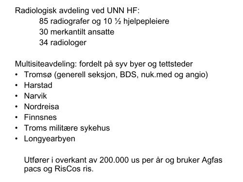 Radiologisk samhandling i Helse Nord