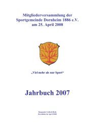 Jahrbuch 2007 - Sportgemeinde Dornheim 1886 eV