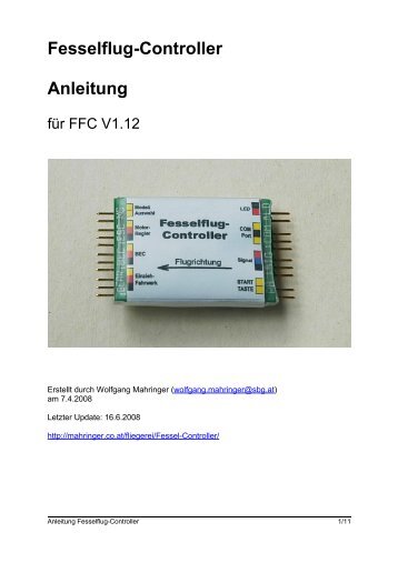 Fesselflug-Controller Anleitung