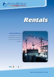 Rentals - HansaWorld