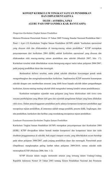 Konsep Kurikulum Tingkat Satuan Kemenag Sumsel Konsep Kurikulum Tingkat Satuan Kemenag Sumsel