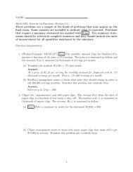 NAME: Math 103L: Exercise on Functions ... - Bruce E. Shapiro