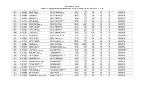 11.4 Gastos de RepresentaciÃ³n - Ministerio de Salud