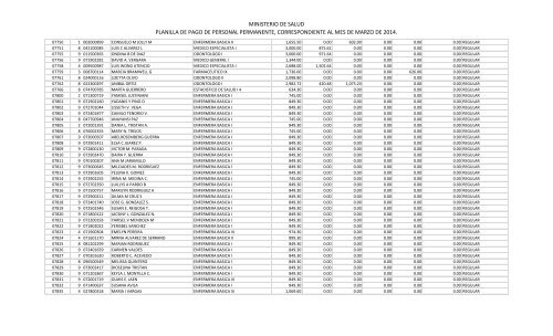 11.4 Gastos de RepresentaciÃ³n - Ministerio de Salud