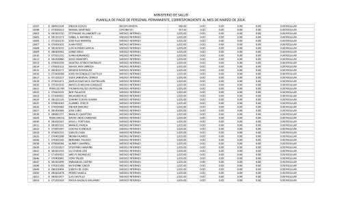 11.4 Gastos de RepresentaciÃ³n - Ministerio de Salud