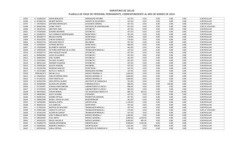 11.4 Gastos de RepresentaciÃ³n - Ministerio de Salud