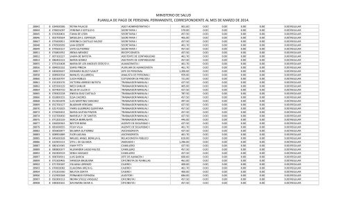 11.4 Gastos de RepresentaciÃ³n - Ministerio de Salud