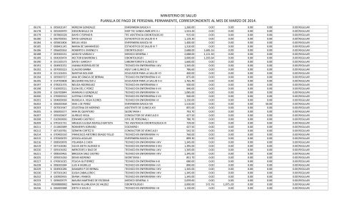 11.4 Gastos de RepresentaciÃ³n - Ministerio de Salud