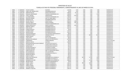 11.4 Gastos de RepresentaciÃ³n - Ministerio de Salud