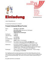 Freizeit-Volleyball-Mixed-Turnier - SG EK Karlsruhe