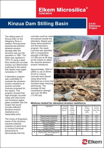 Kinzua Dam Stilling Basin - Elkem